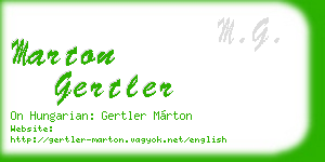 marton gertler business card